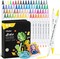 Ohuhu Acrylic Paint Markers Dual Tips: 72 Colors Paint Pens High Opacity Acrylic Markers Waterproof Lightfast for Christmas Gifts Rock Painting 3D Prints Egg Wood Glass Ceramic DIY Crafts - Brush & Dot/ Fine & Dot/ Brush & Fine
